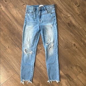 Abercrombie & Fitch High Rise Super Skinny Ankle Jeans